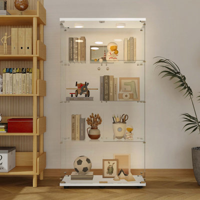 Vitrine en verre trempé avec lumière DEL à changement de couleur