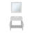 Bathroom Set, Vanity Sink + Mirror, 2 Doors, 1 Shelf, 1 Mirror, White-1124325722