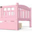 Lit plateforme rose avec lit simple TG