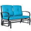 Chaise berçante d'extérieur en métal avec coussins-2107773398-2107773416