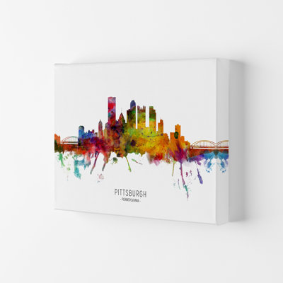 Pittsburgh Pennsylvania Skyline by Michael Tompsett - Print
