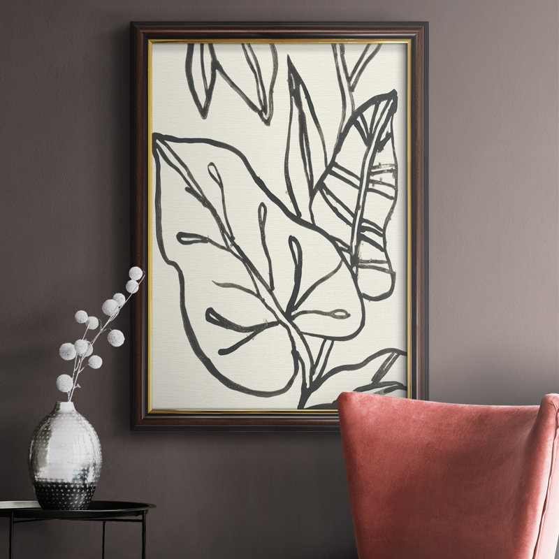 Toile encadrée de qualité supérieure Tropical Contour IV - prête à être accrochée, H 36 po x l 24 po x P 1 po