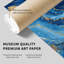 «Abstract Blue & Gold», reproduction d'art moderne sans cadre-860395465