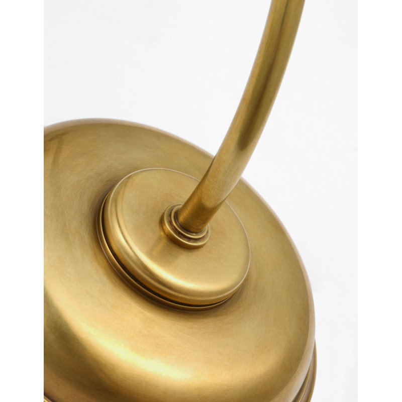 Vendome 26" Single Cordless Sconce with Linen Shade, Hand-Rubbed Antique Brass