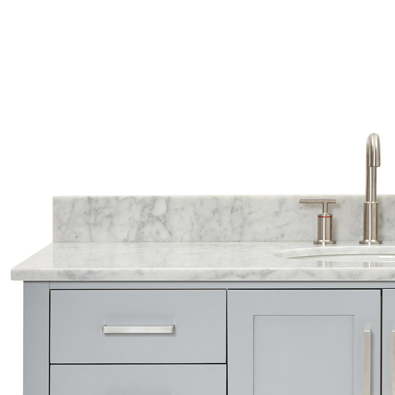 Magnolia Bath Vanity Rectangular Basin S061SCW2R, Gray, Oval, 55"