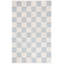 Tapis à carreaux en laine / coton Natura 288 tissé à plat en bleu clair / ivoire-108596714
