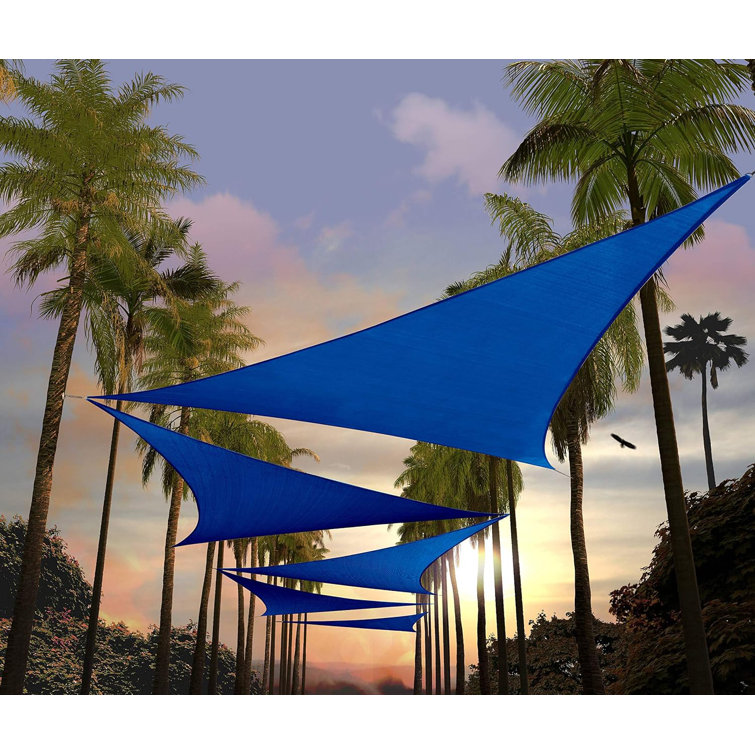 Amgo Customize Triangle Shade Sail - 200 GSM, 95% UV Blockage with Hardware Kit