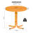Patio Orange Steel Side Table-237659910