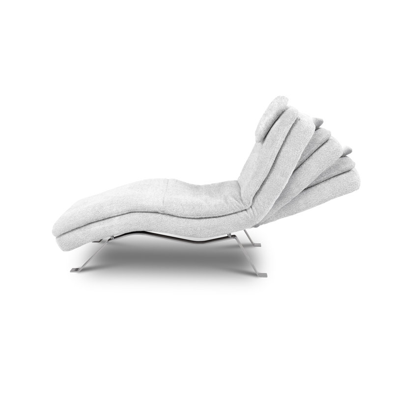 Upholstered Chaise Lounge, Light grey