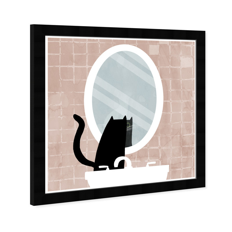 «Animals Who is That Modern», impression murale sur papier noir, Cadre noir
