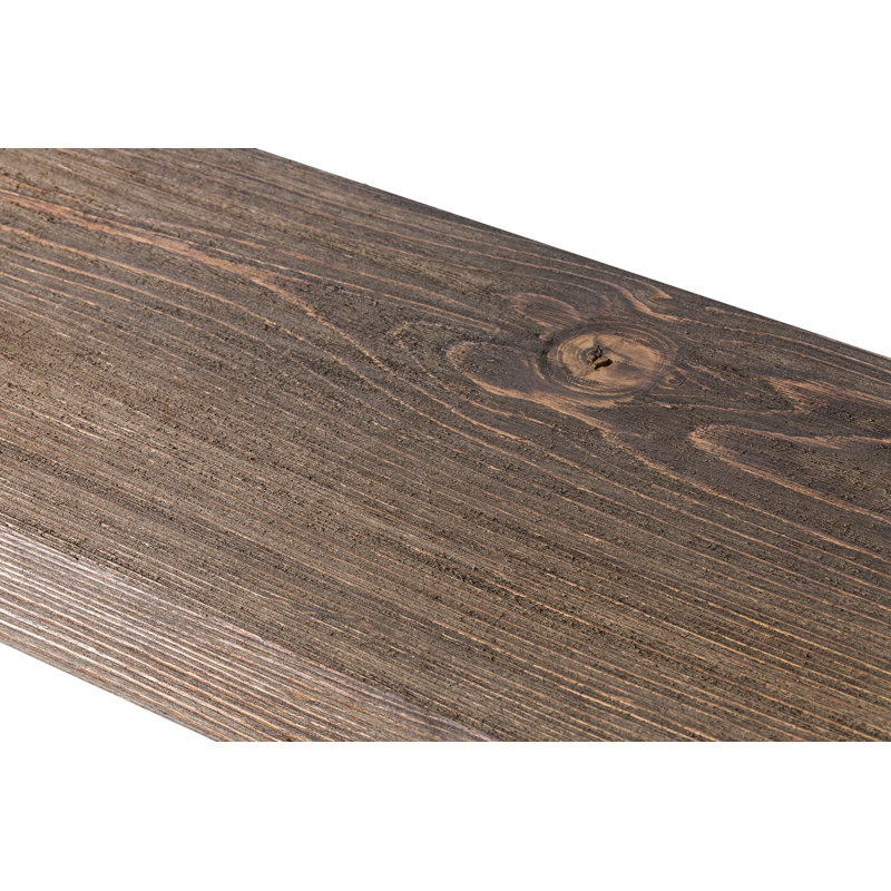 Cleamon Hand Carved Wood Mantel, Dark Brown, 72"