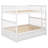 Full Over Full Bunk Bed With Drawers, Convertible Beds, White-282379786-282379787