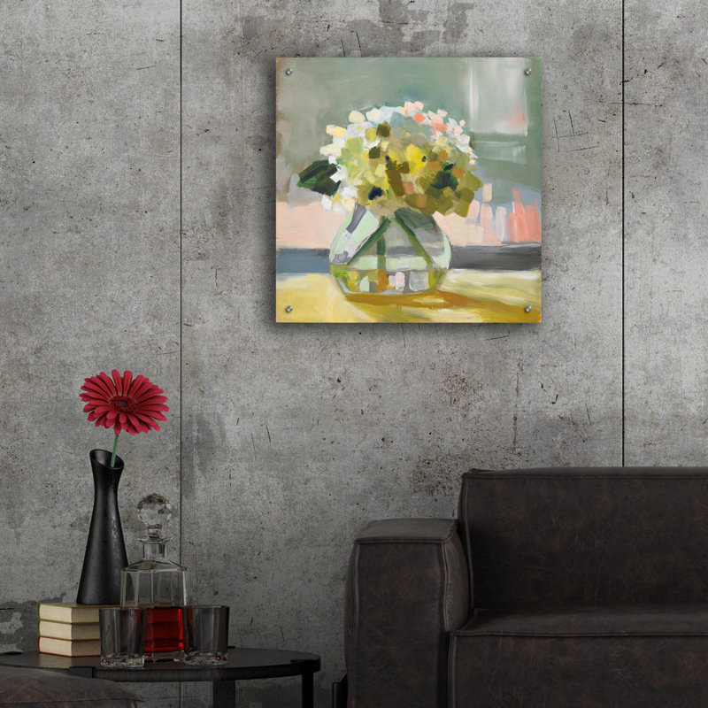«Hydrangea In Vase» par Jenny Westenhofer, H 24 po x l 24 po x P 0,2 po