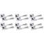 6 Pairs Straight Astrid Premium Design Door Handles on Square Rose