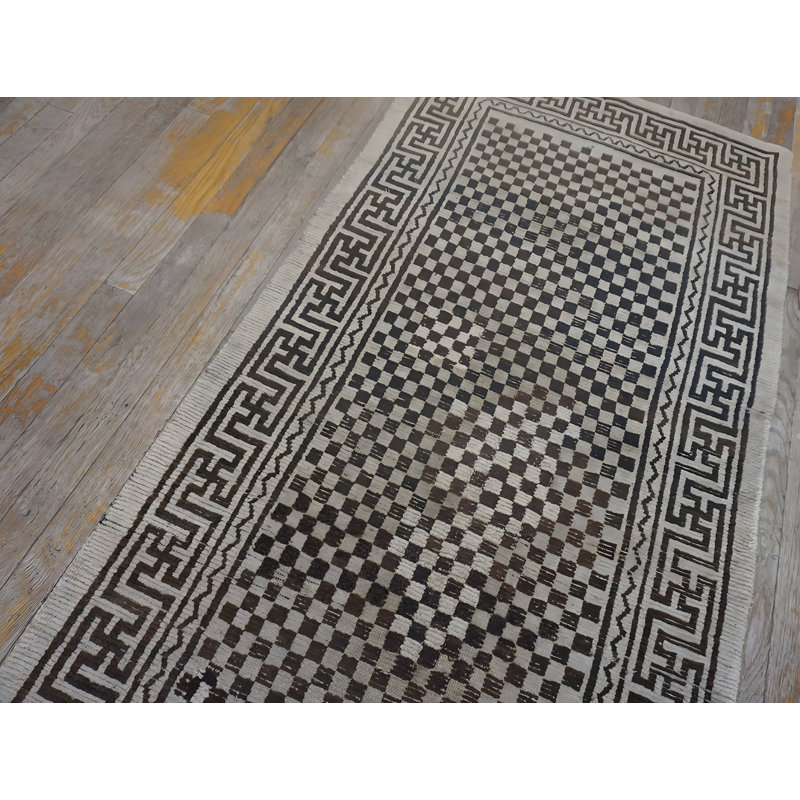 Antique Chinese - Tibetan Ivory 1930s Rug