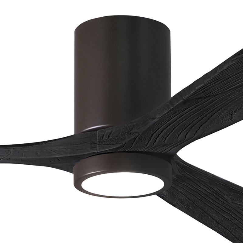 Irene LED Ceiling Fan, Textured Bronze, Matte Black, 52"