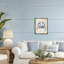 Cadre flottant bleu crabe floral, design par Arlington Prints-603546175-603546169