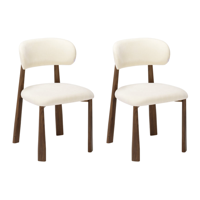 Upholstered Dining Chair, Cream, 2, Cream