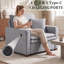Fauteuil d'appoint convertible 3 en 1, fauteuil-lit multifonctionnel pour petits espaces-130168106