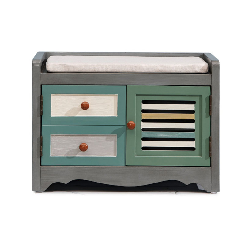 Banc de rangement Vintage, Gris