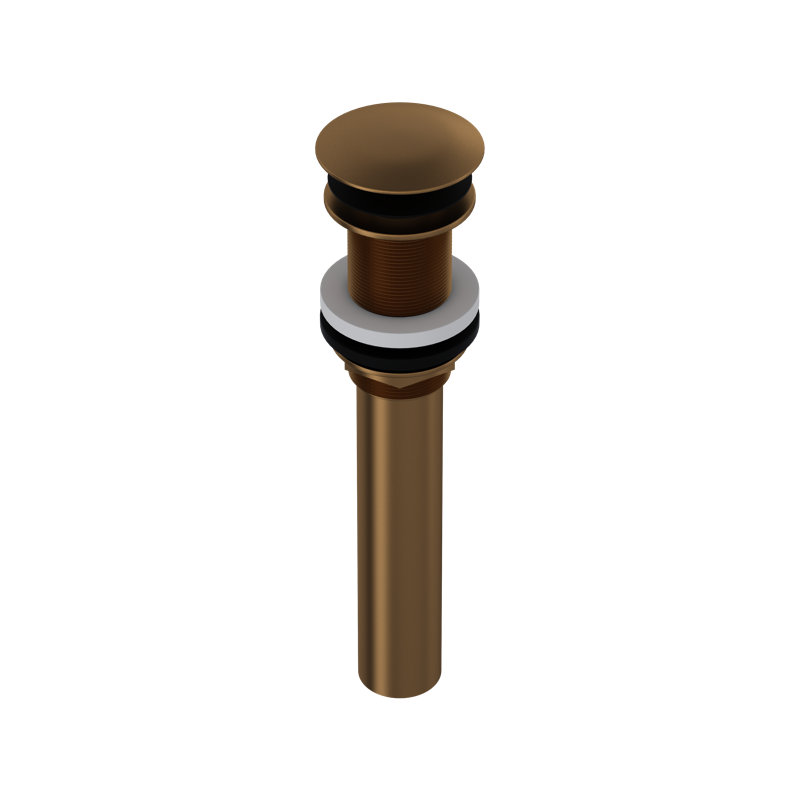 Push Drain Without Overflow, English Bronze
