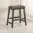 Set Of 2 Rustic Counter Stools, 25-Inch Backless Wooden Farmhouse Barstools With Faux Leather Seat, Distressed Finish, Space-Saving Design-1651121827