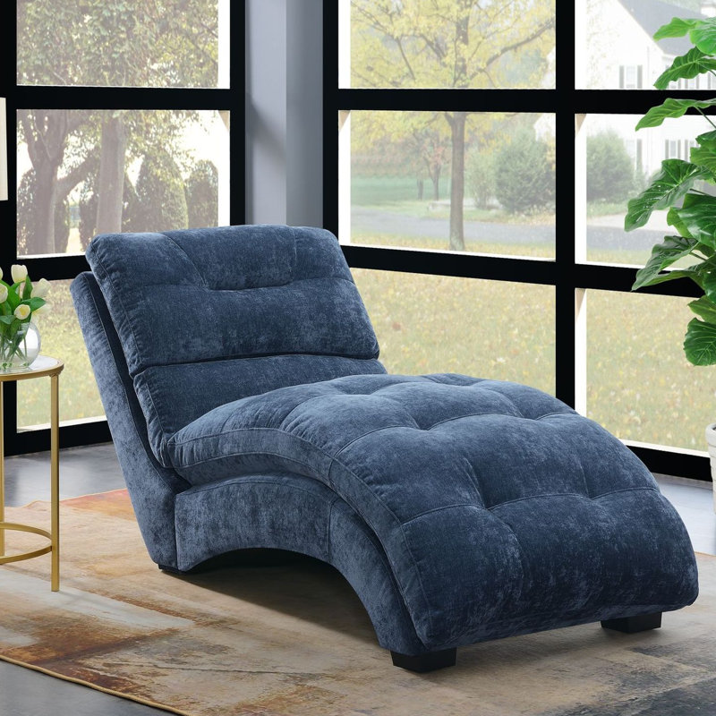 Wrought Studio™ Lochala Chaise (K/D) In Amigo Granite, Navy