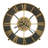 Mayer 40'' Clock Table With Tempered Glass Top And Moving Gears In Aged Gold And Black