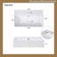 Meuble-lavabo mural 21,6 po avec lavabo en céramique, rangement latéral, porte à fermeture en douceur