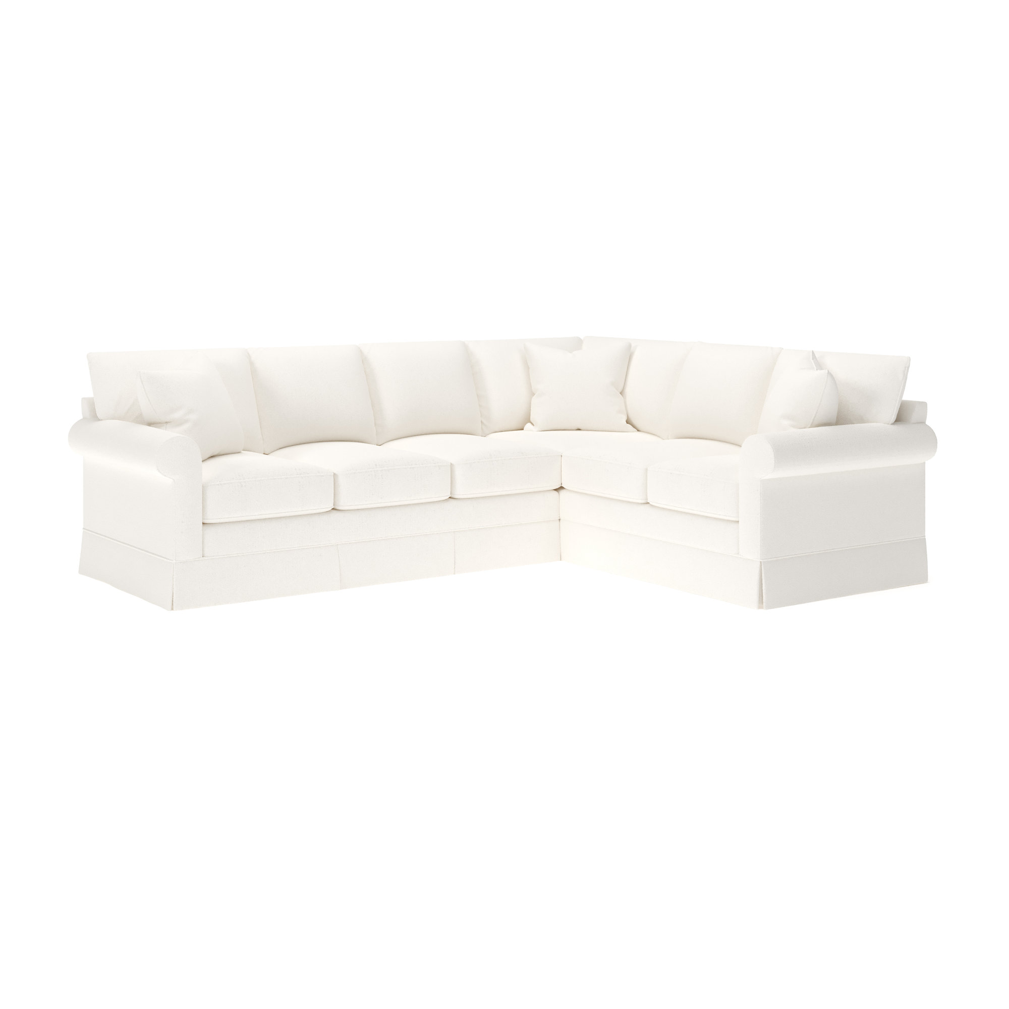 Friedman Upholstered L-Sectional, Right Hand Facing, Apollo Alpaca Boucle