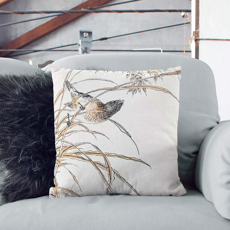 Floral Square Cushion, 40cm H x 40cm W x 15cm D