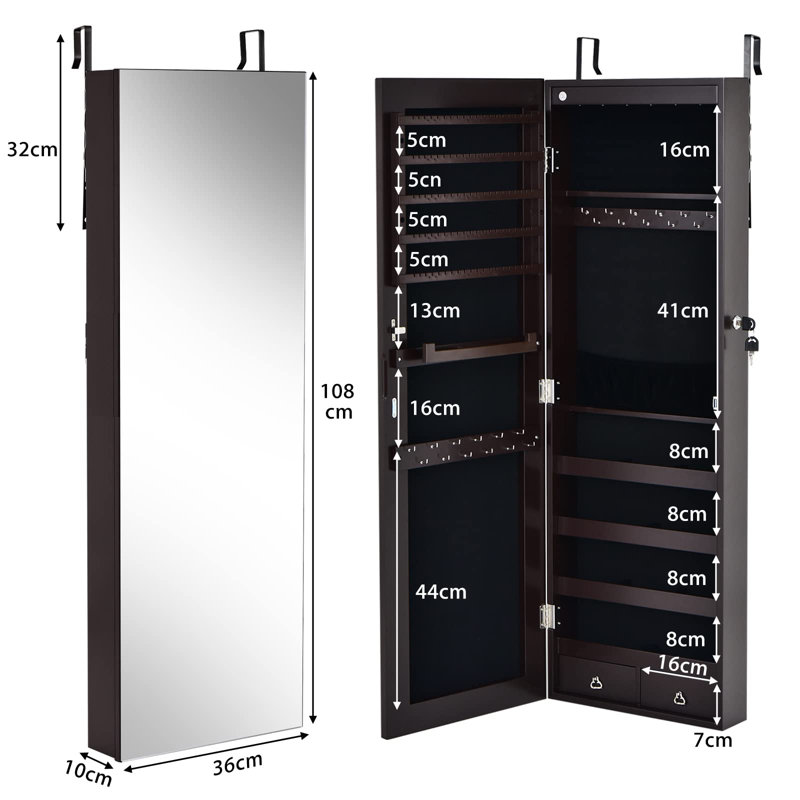 Nadabb Jewelry Armoire, Brown