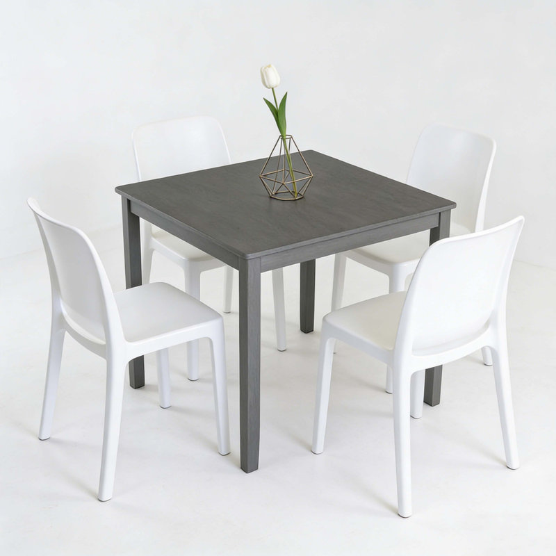 Wooden Dining Square Table, Kitchen Table for Small Space, 4 Person Dining Table, Gray
ONLY THE TABLE, Gray