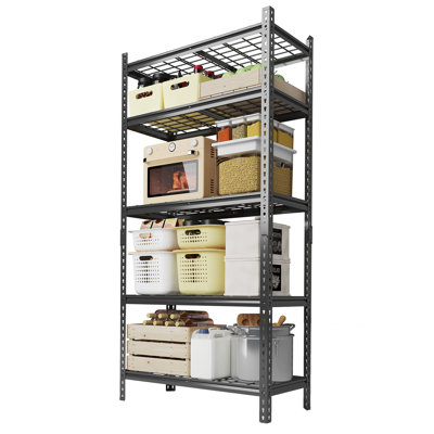 Garage Shelving 2200 LBS Storage Shelves Adjustable Metal Shelving Unit Heavy Duty 5 Tier Metal Shelves for Garage Kitchen Pantry Warehouse Basement