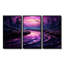 «Purple Forest River Enchanted Forest Sunset», ensemble d'impression d'art mural-108318972-108318977