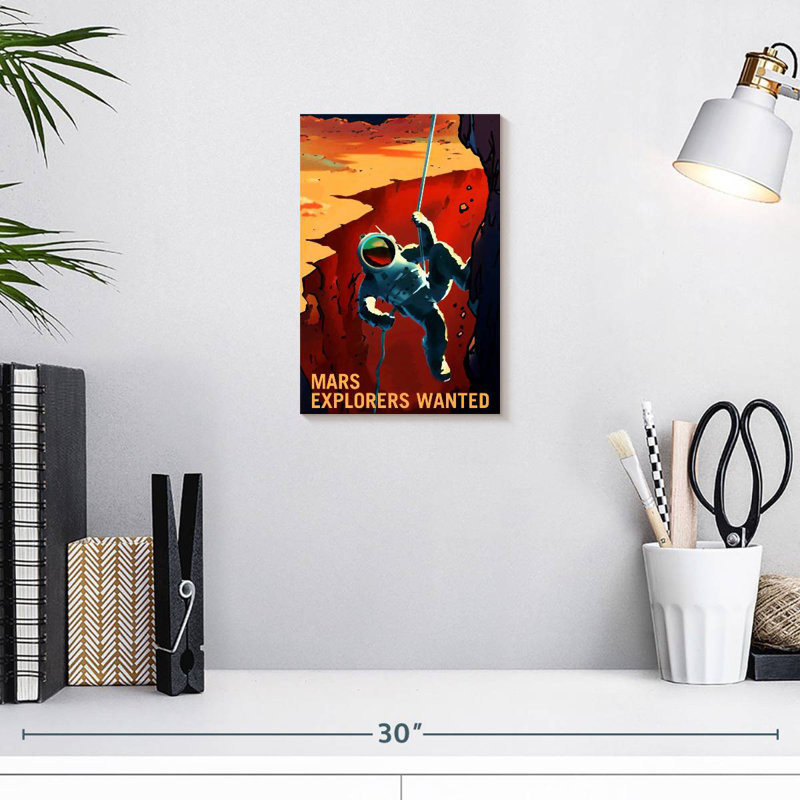 Oberle Mars Explorers Wanted Poster VII, 12" H x 8" W