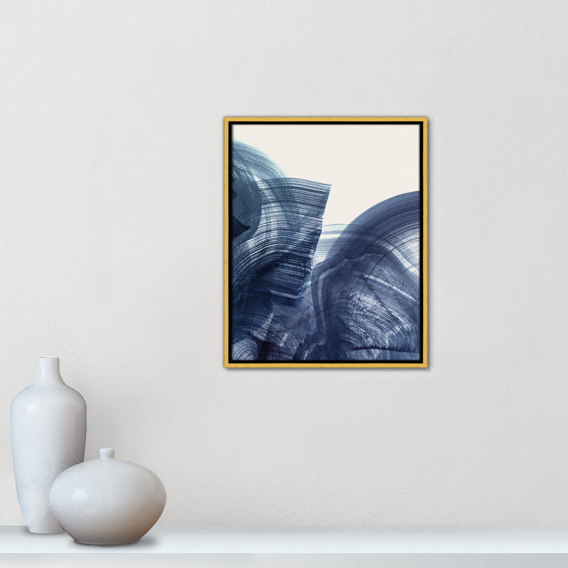 Indigo Crescendo II Print by , 21.5" H x 17.5" W, Gold Floater