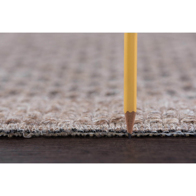 Tapis beige / noir Ahders, Carré 7 pi 7 po
