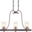  Lustre linéaire d'intérieur en bronze antique à 6 lumières Red Barrel Studio® 2026-79 Regina avec abat-jours cylindriques en verre transparent