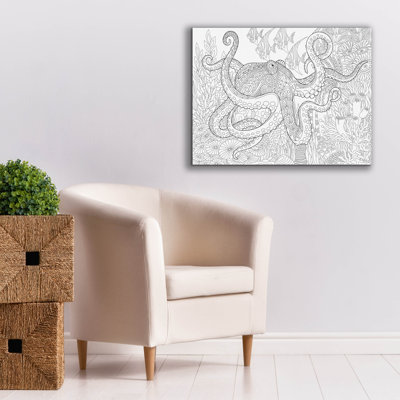 Longshore Tides 'Colouring Book Octopus' by Epic Portfolio, Canvas Wall Art