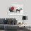 «One Horse Open Sleigh Abstract Contemporary Poinsettia Winter Flower Art»