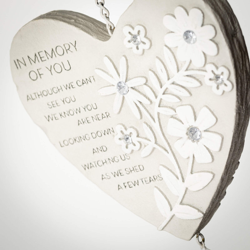 Sullivans In Memory Of You Heart H 15,5 po; gris