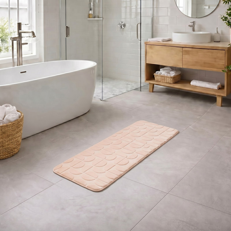 Tapis de salle de bain Demi-Lune, Rosé