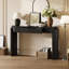 Table d'entrée avec finition grain de bois naturel, console avec conception cannelée, plateau ovale et 2 tiroirs pour l'entrée et le salon-1013710164-1013710127