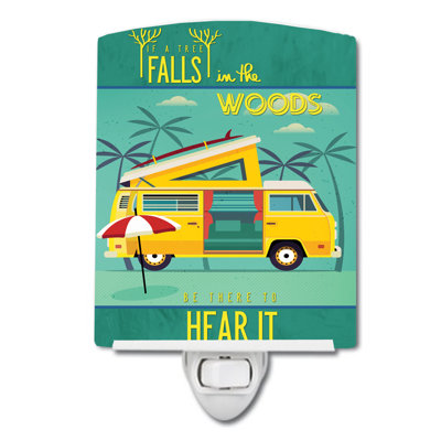 Be in the Woods Camper Van Ceramic Night Light