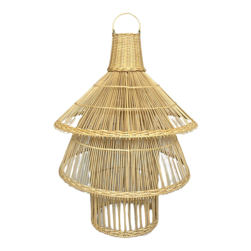 The Rattan Lampshade Collection 85cm H Novelty Pendant Shade ( Screw On ) in Brown