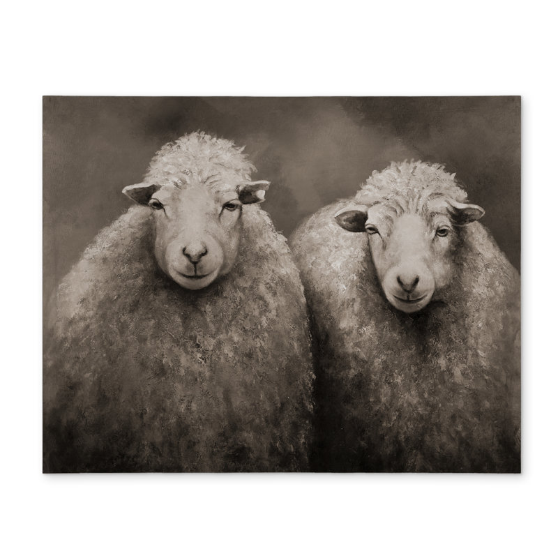 Sheep Sepia Beige Farm Animals Placemat - Polyester Home Decor
