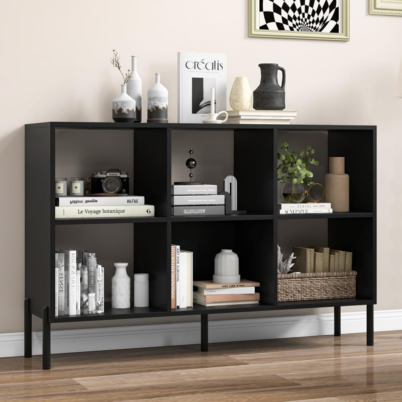 78cm H x 120cm W Cube Bookcase, Black