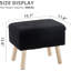 Petit tabouret d'appoint avec repose-pieds en bois-1303797759