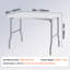 Table pliante de préparation commerciale, poste de travail commercial de 122 x 76 cm, table pliante robuste en acier inoxydable supportant une charge de 136 kg, table de travail de cuisine